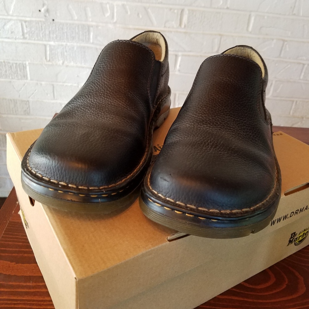 Dr. Martens slip on leather shoes